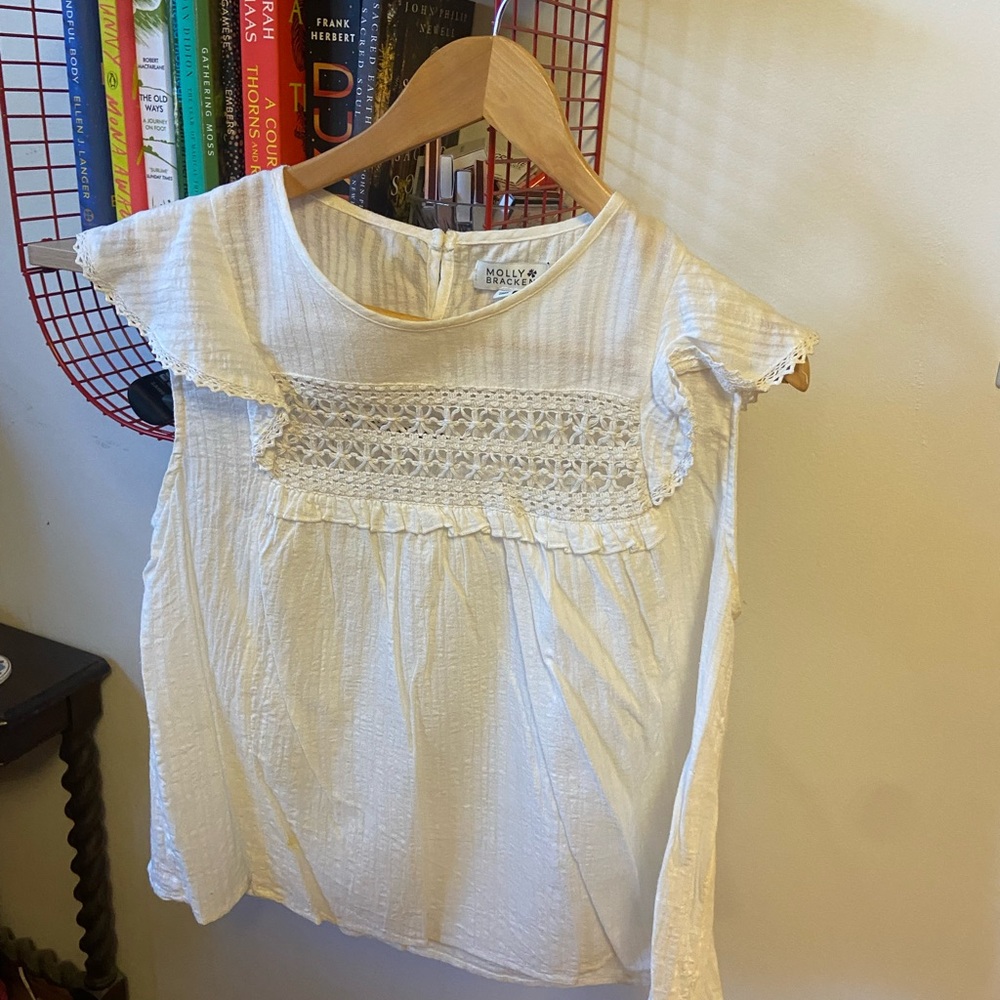Molly Bracken White Smocked Blouse